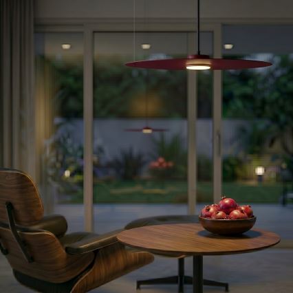Lampa wisząca na lince PIATTO 1xGX53/15W/230V Ø 55 cm bordowa