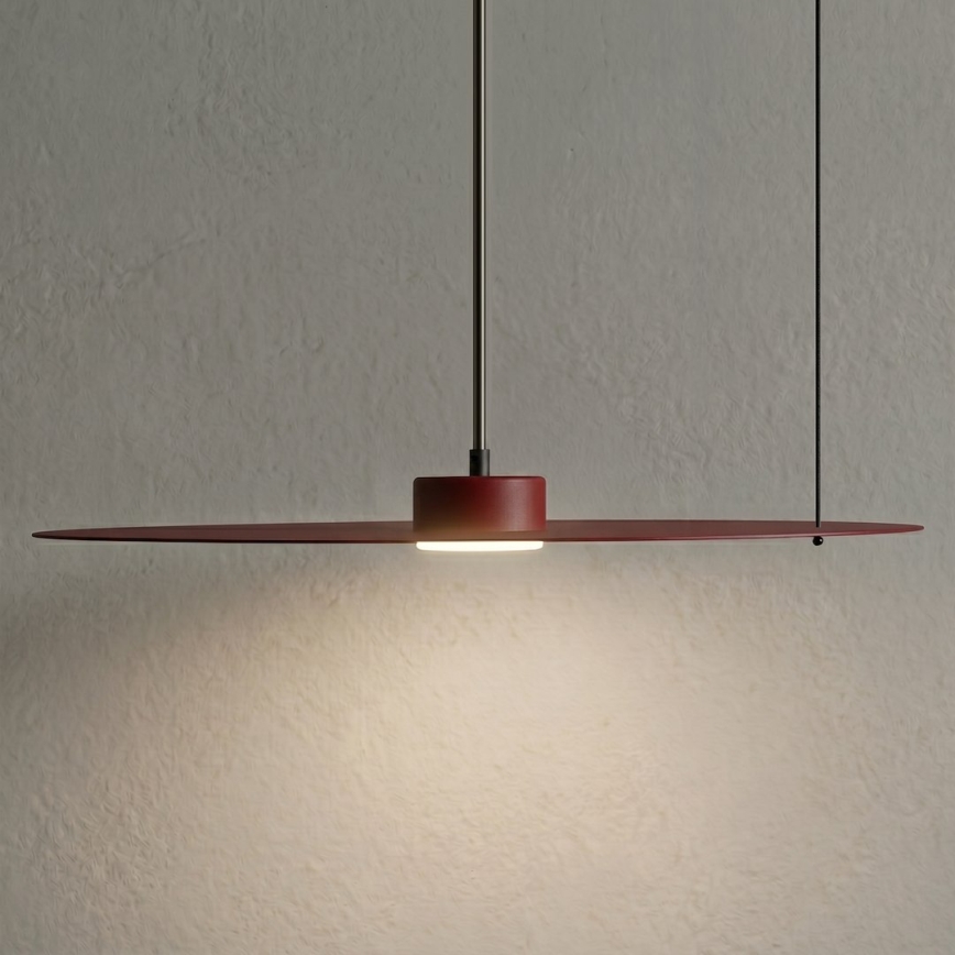 Lampa wisząca na lince PIATTO 1xGX53/15W/230V Ø 55 cm bordowa