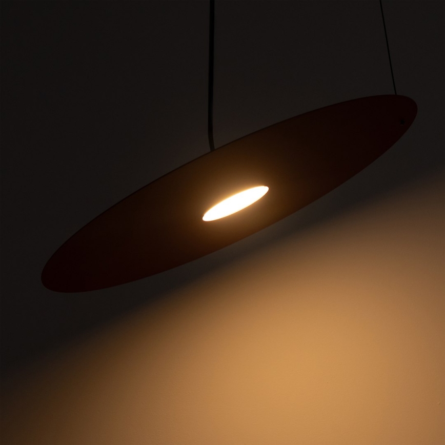 Lampa wisząca na lince PIATTO 1xGX53/15W/230V Ø 55 cm bordowa