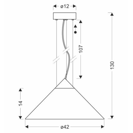 Lampa wisząca na lince PRESTO 1xGX53/10W/230V śr. 42 cm złoty/przydymiony beż