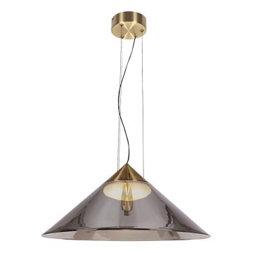 Lampa wisząca na lince PRESTO 1xGX53/10W/230V śr. 50 cm złota/przydymiona szara