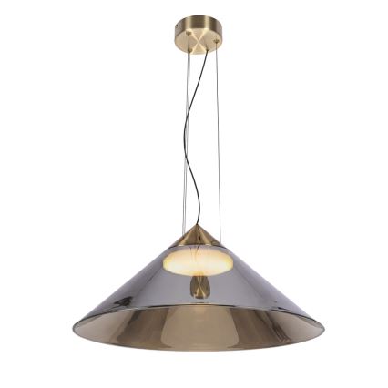 Lampa wisząca na lince PRESTO 1xGX53/10W/230V śr. 50 cm złota/przydymiona szara