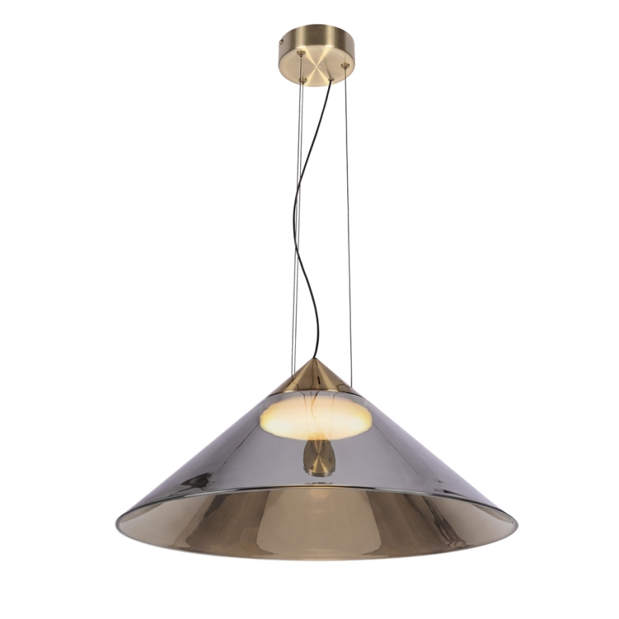 Lampa wisząca na lince PRESTO 1xGX53/10W/230V śr. 50 cm złota/przydymiona szara