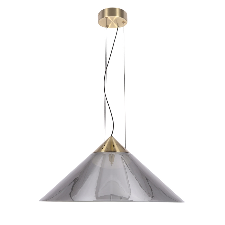 Lampa wisząca na lince PRESTO 1xGX53/10W/230V śr. 50 cm złota/przydymiona szara