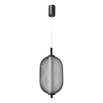 Lampa wisząca na lince PUMA LED/10W/230V śr. 15 cm czarna