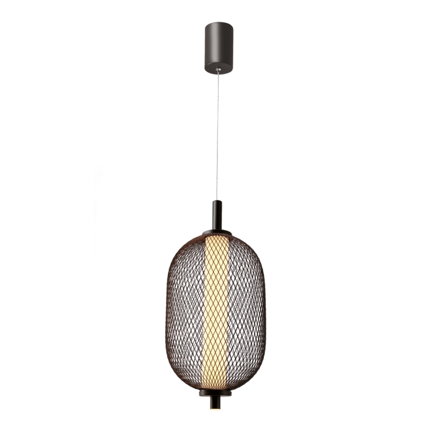 Lampa wisząca na lince PUMA LED/10W/230V śr. 15 cm czarna