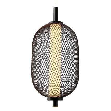 Lampa wisząca na lince PUMA LED/10W/230V śr. 15 cm czarna