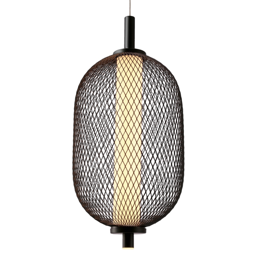 Lampa wisząca na lince PUMA LED/10W/230V śr. 15 cm czarna
