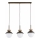 Lampa wisząca na lince REMKE 3xE14/10W/230V brązowa