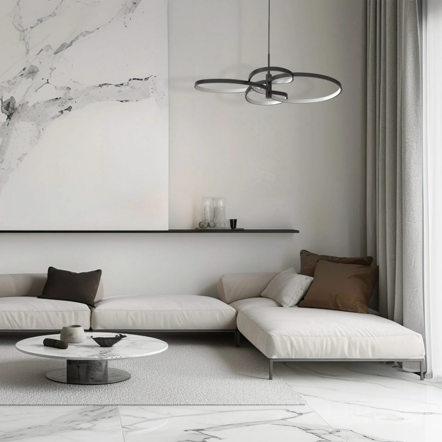 Lampa wisząca na lince RIBBON LED/37W/230V 4000K czarna