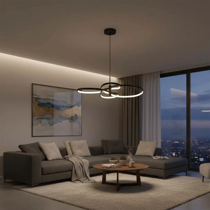 Lampa wisząca na lince RIBBON LED/37W/230V 4000K czarna