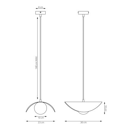 Lampa wisząca na lince RITUAL 1xG9/8W/230V beżowa