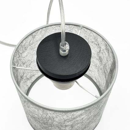 Lampa wisząca na lince ROSA 1xE27/60W/230V czarny/szary