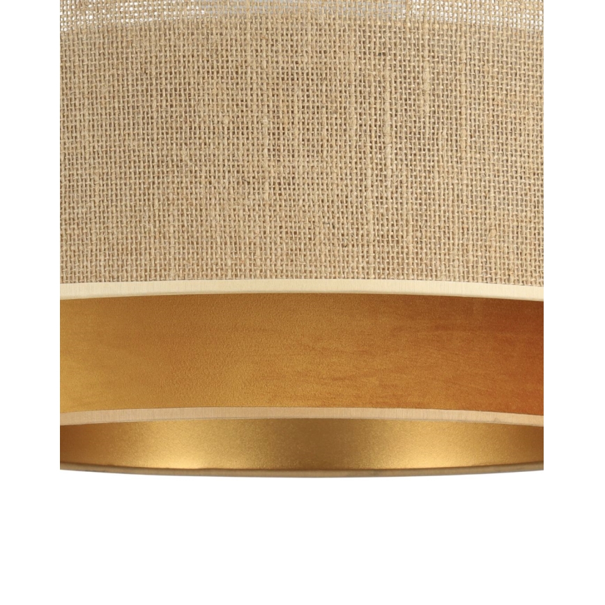 Lampa wisząca na lince SARTA 1xE27/60W/230V miedziana/juta