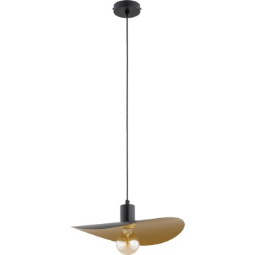 Lampa wisząca na lince SAVANA 1xE27/15W/230V średnica 30 cm czarno-złota