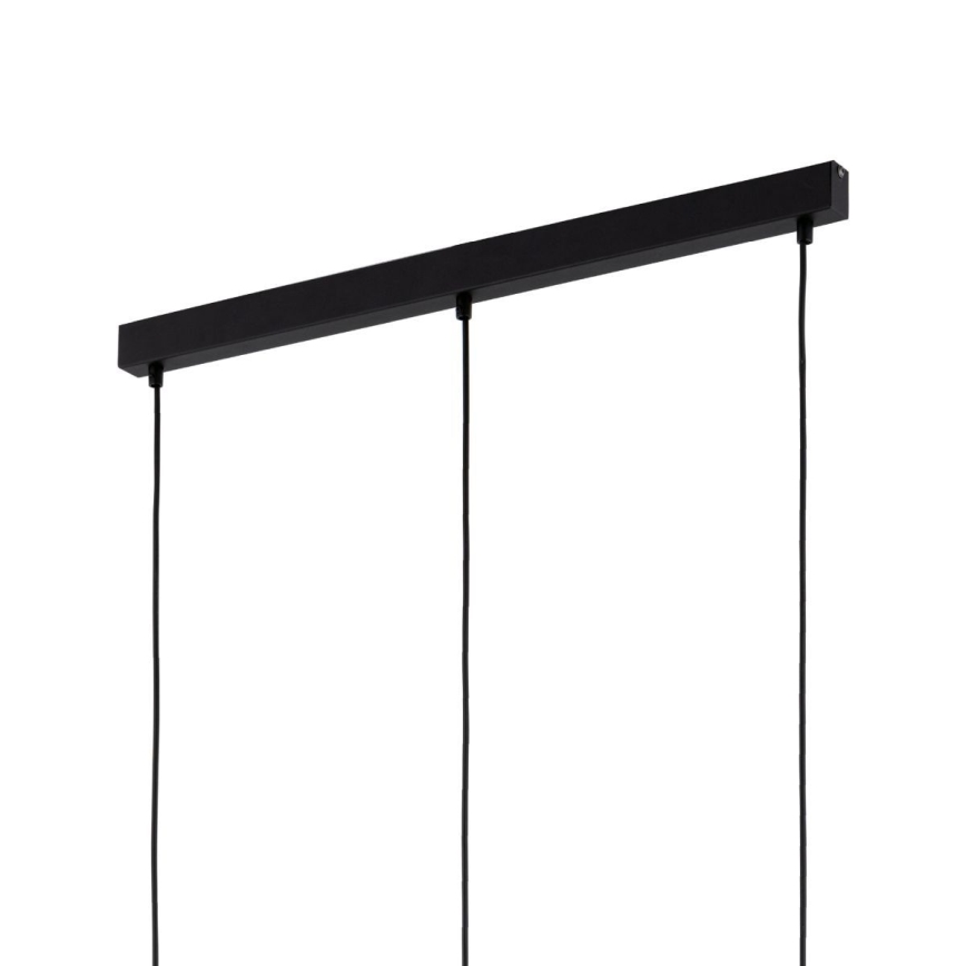 Lampa wisząca na lince SEBO 3xE27/15W/230V czarny/dymny beż
