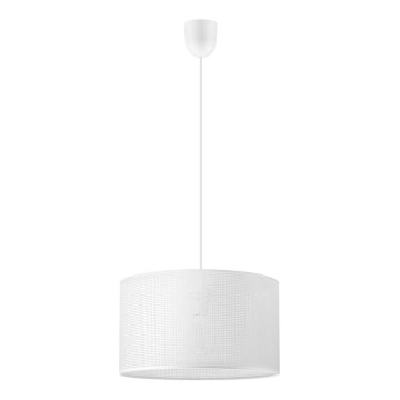 Lampa wisząca na lince SIRJA PLISADO 1xE27/15W/230V śr. 35 cm biała