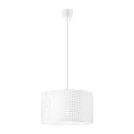Lampa wisząca na lince SIRJA PLISADO 1xE27/15W/230V śr. 35 cm biała