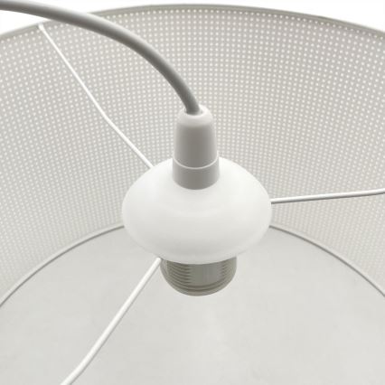 Lampa wisząca na lince SIRJA PLISADO 1xE27/15W/230V śr. 35 cm biała
