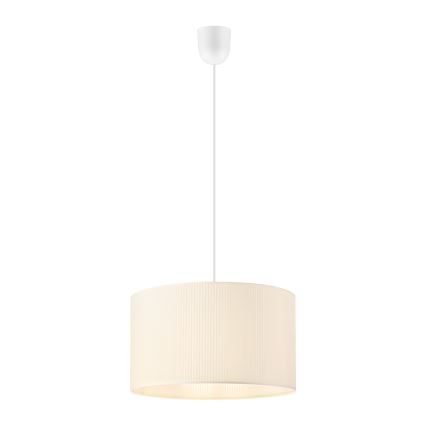 Lampa wisząca na lince SIRJA PLISADO 1xE27/15W/230V śr. 35 cm kremowa