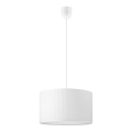 Lampa wisząca na lince SIRJA PLISADO 1xE27/15W/230V Ø 35 cm biała