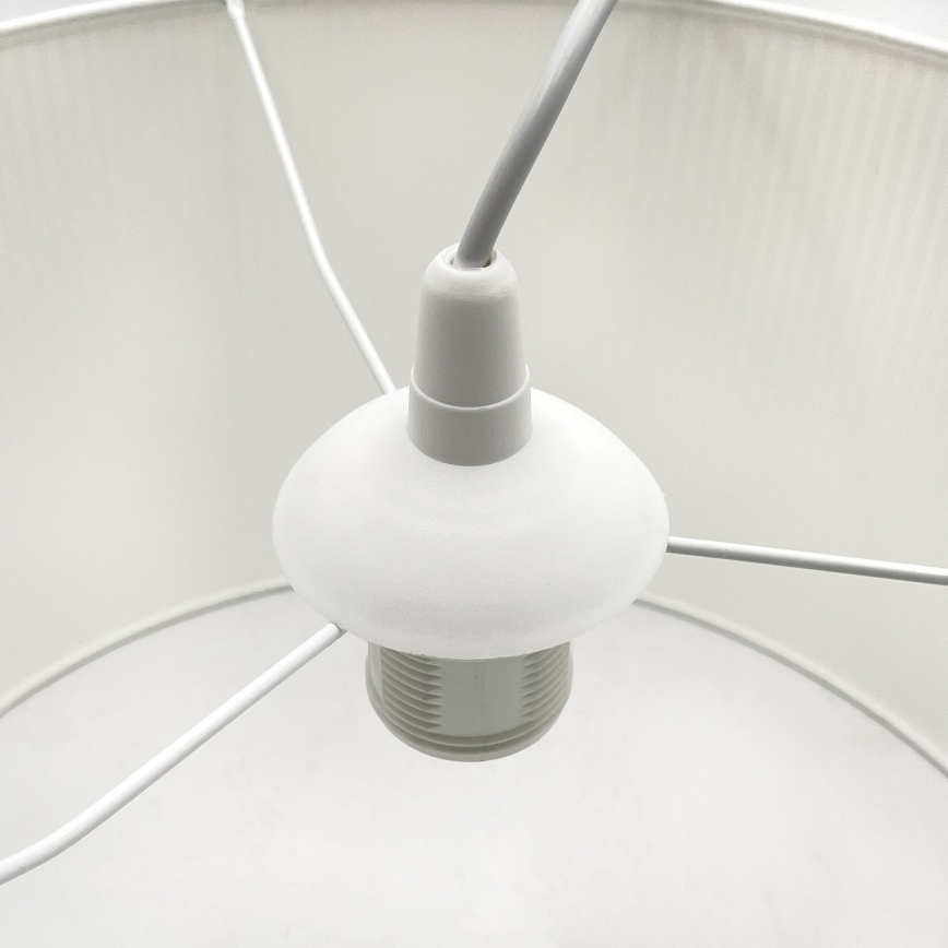 Lampa wisząca na lince SIRJA PLISADO 1xE27/15W/230V Ø 35 cm biała
