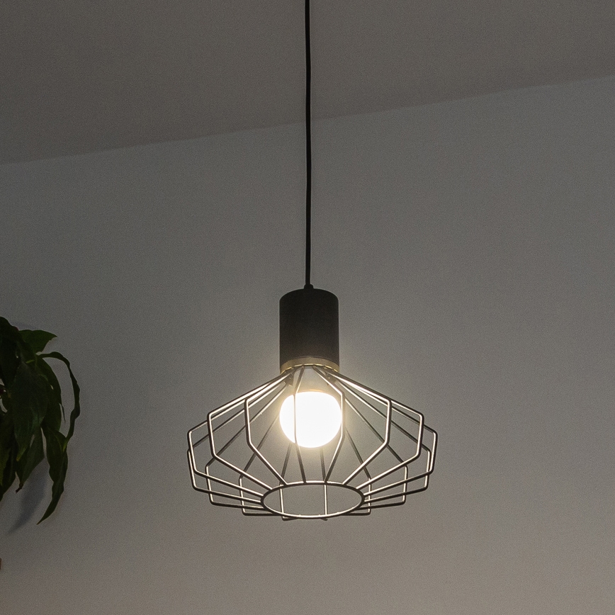 Lampa wisząca na lince SOLANO 1xE27/15W/230V czarna/złota