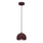 Lampa wisząca na lince SOOL 1xE27/15W/230V śr. 15 cm bordowa