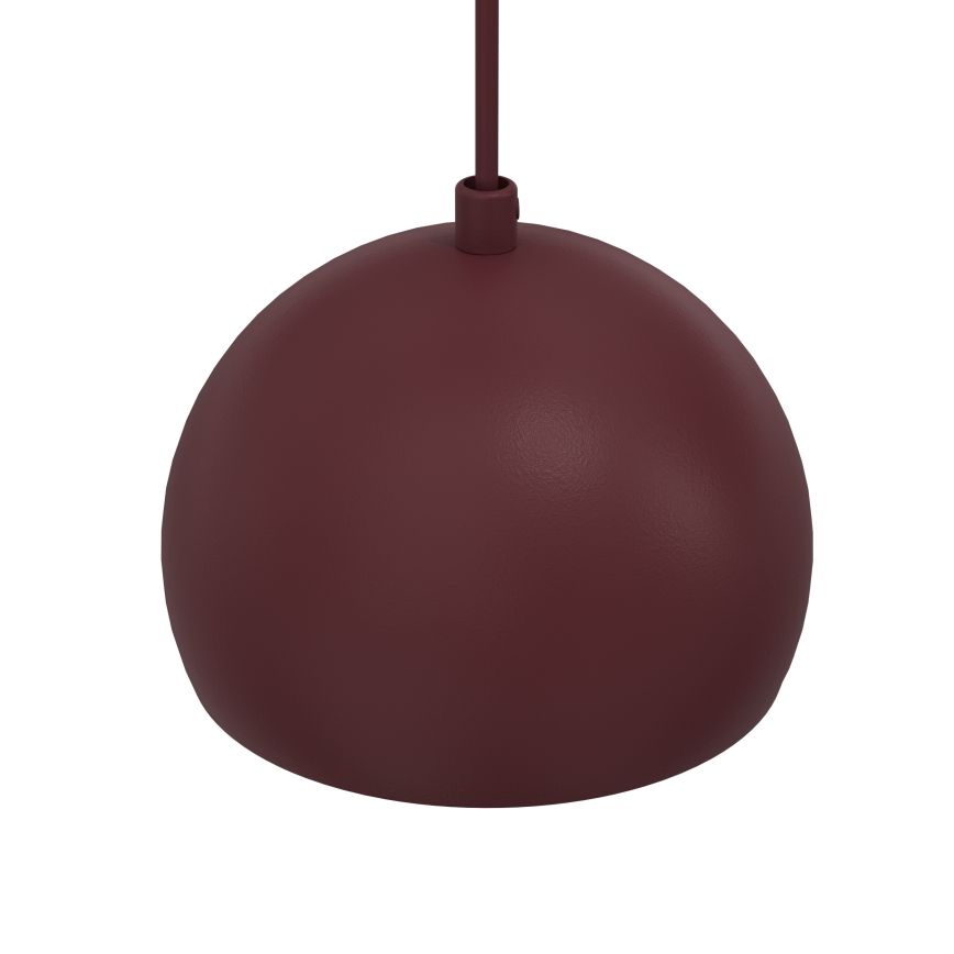 Lampa wisząca na lince SOOL 1xE27/15W/230V śr. 15 cm bordowa