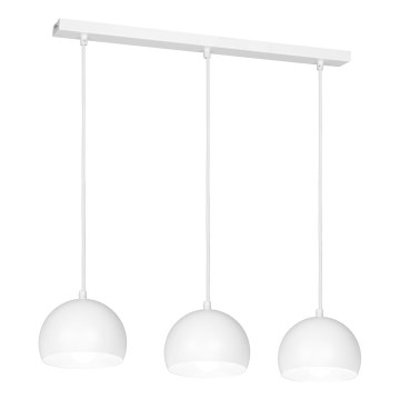Lampa wisząca na lince SOOL 3xE27/15W/230V biała