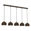 Lampa wisząca na lince SOOL 5xE27/15W/230V czarna