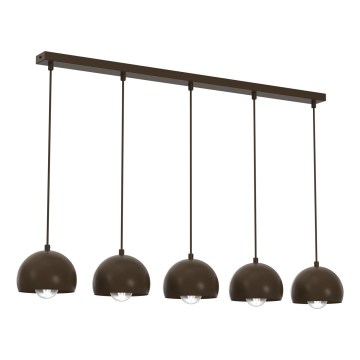 Lampa wisząca na lince SOOL 5xE27/15W/230V czarna
