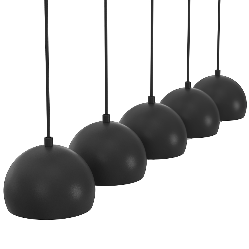 Lampa wisząca na lince SOOL 5xE27/15W/230V czarna