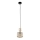 Lampa wisząca na lince SOPHIA 1xE14/10W/230V czarna/dymno-beżowa