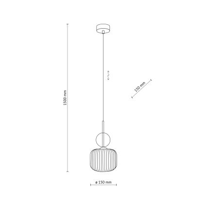 Lampa wisząca na lince SOPHIA 1xE14/10W/230V czarna/dymno-beżowa