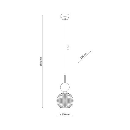Lampa wisząca na lince SOPHIA 1xE14/10W/230V czarny/zielony/przydymiony beżowy