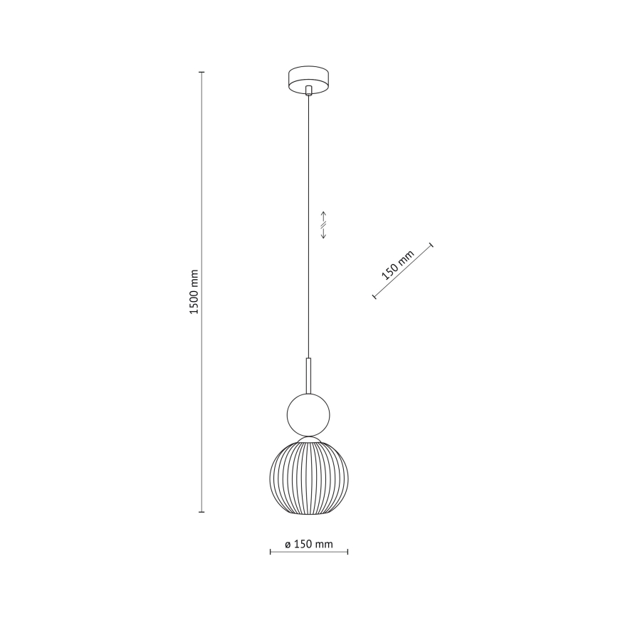 Lampa wisząca na lince SOPHIA 1xE14/10W/230V czarny/zielony/przydymiony beżowy