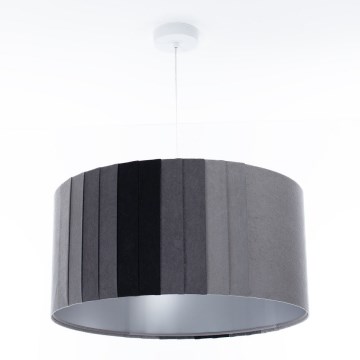 Lampa wisząca na lince STRIPES 1xE27/60W/230V śr. 40 cm szara