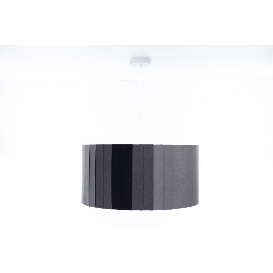 Lampa wisząca na lince STRIPES 1xE27/60W/230V śr. 40 cm szara