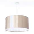 Lampa wisząca na lince STRIPES 1xE27/60W/230V śr. 60 cm beżowa