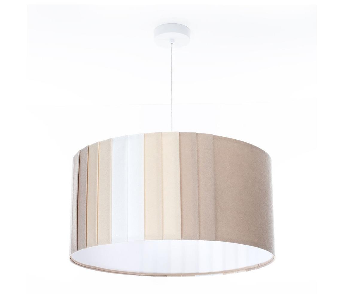 Lampa wisząca na lince STRIPES 1xE27/60W/230V śr. 60 cm beżowa