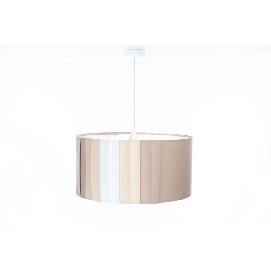 Lampa wisząca na lince STRIPES 1xE27/60W/230V śr. 60 cm beżowa