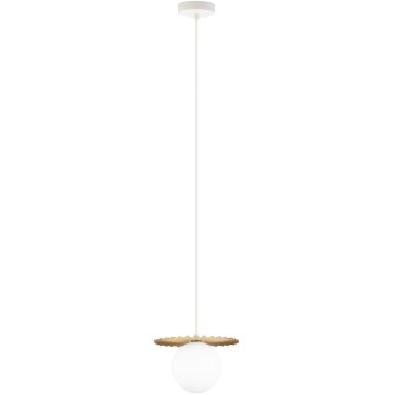 Lampa wisząca na lince SUNPLISS 1xG9/10W/230V Ø 20 cm złota/kremowa