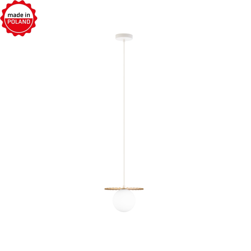 Lampa wisząca na lince SUNPLISS 1xG9/10W/230V Ø 20 cm złota/kremowa