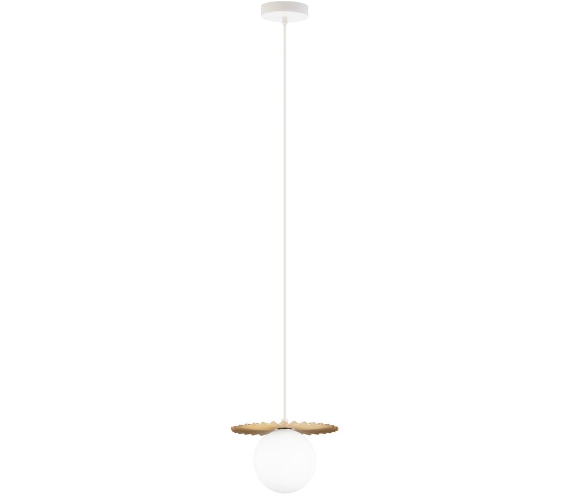 Lampa wisząca na lince SUNPLISS 1xG9/10W/230V Ø 20 cm złota/kremowa