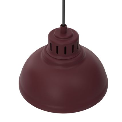 Lampa wisząca na lince SVEN 4xE27/15W/230V bordowa