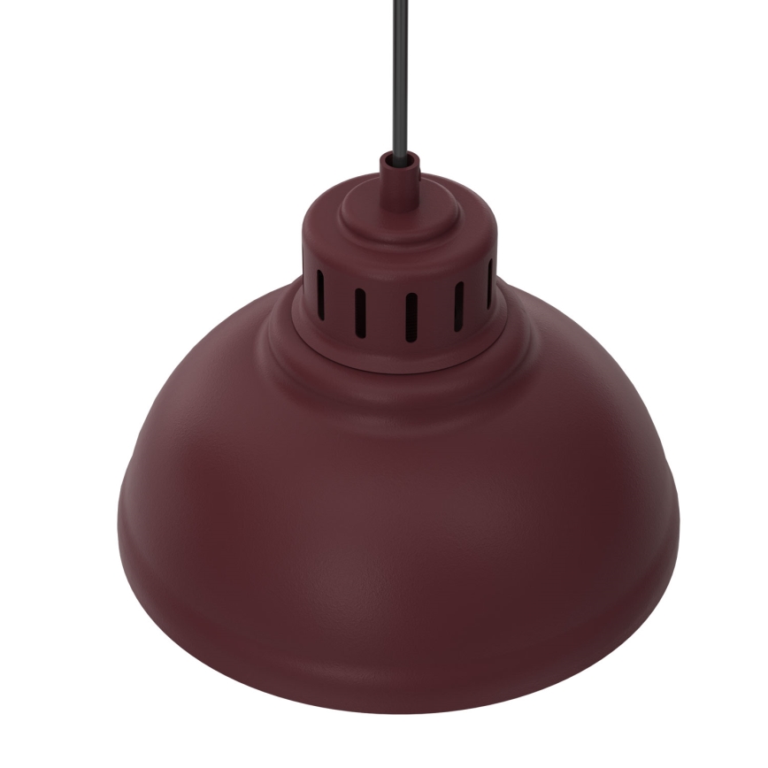 Lampa wisząca na lince SVEN 4xE27/15W/230V bordowa