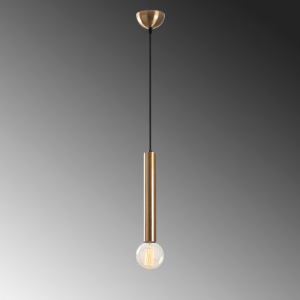 Lampa wisząca na lince TEMPO 1xE27/40W/230V złota