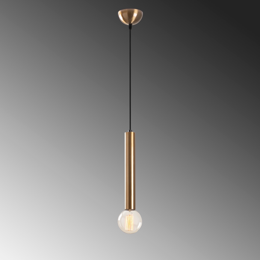 Lampa wisząca na lince TEMPO 1xE27/40W/230V złota