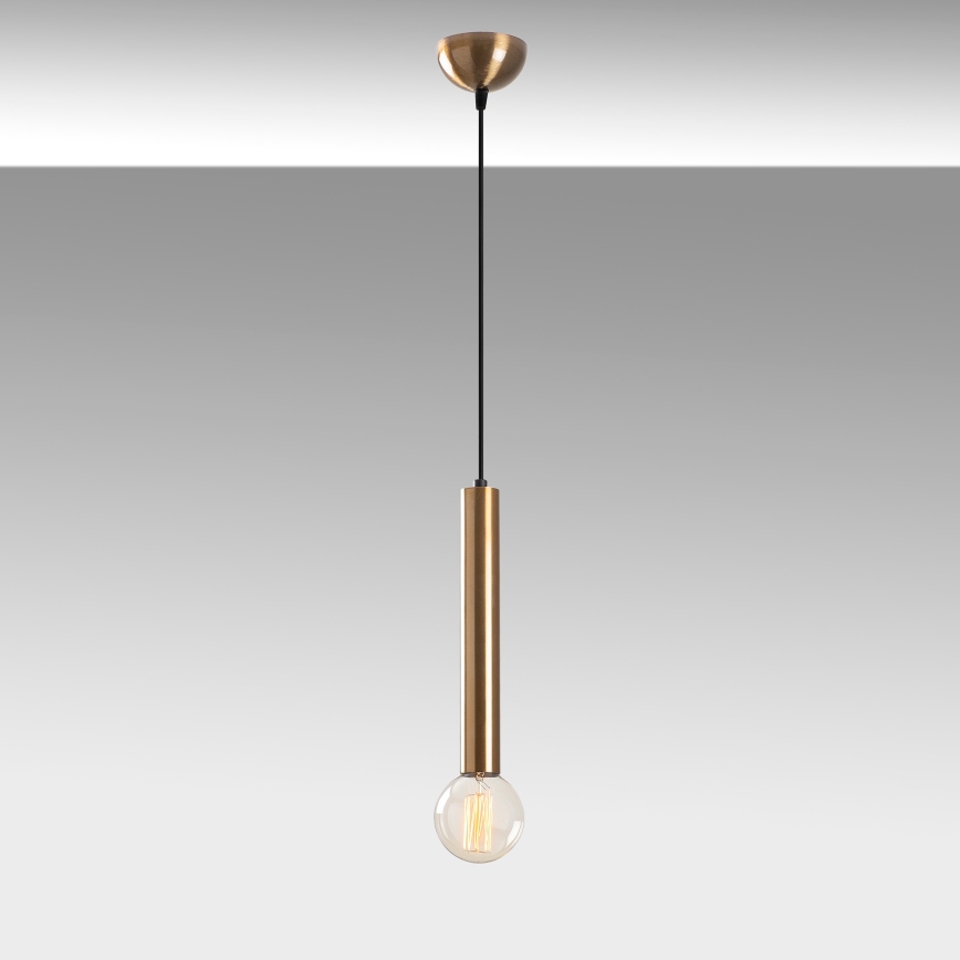 Lampa wisząca na lince TEMPO 1xE27/40W/230V złota